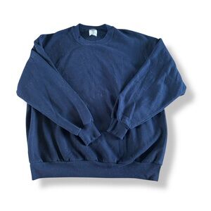 [Jerzees] VTG 90s/Y2k Navy Crewneck Pullover Sweatshirt